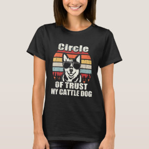 Kreis vertrauen Sie meinem Rind Hund Vintag Retro T-Shirt