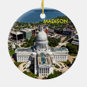 Kreis-Verzierung Madisons Wisconsin Keramikornament