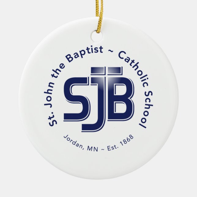 Kreis-Verzierung mit SJB Logo Keramikornament (Vorne)