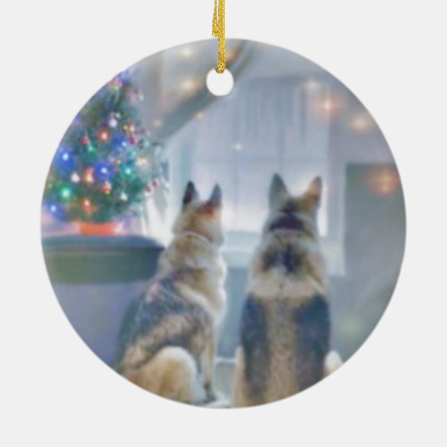 Kreis-Verzierungen Keramik Ornament (Hinten)