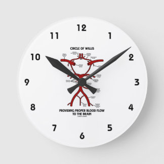 Kreis von Willis richtiges Durchblutungs-Gehirn Runde Wanduhr