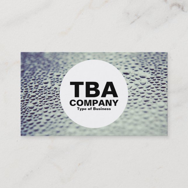 Kreis - Wassertropfen auf Glas 01 Visitenkarte (Vorderseite)