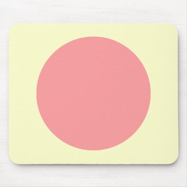 Kreis - Weichrosa mit blassgelber Farbe Mousepad (Vorne)