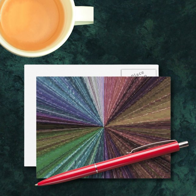 Kreisbogen Postkarte (Circular Gradient Earthy Rainbow Postcard)
