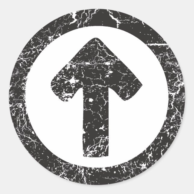 Kreisbogen Runder Aufkleber (Vorderseite)