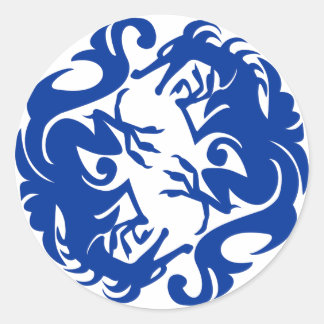 Kreisdrachen kleben runder aufkleber
