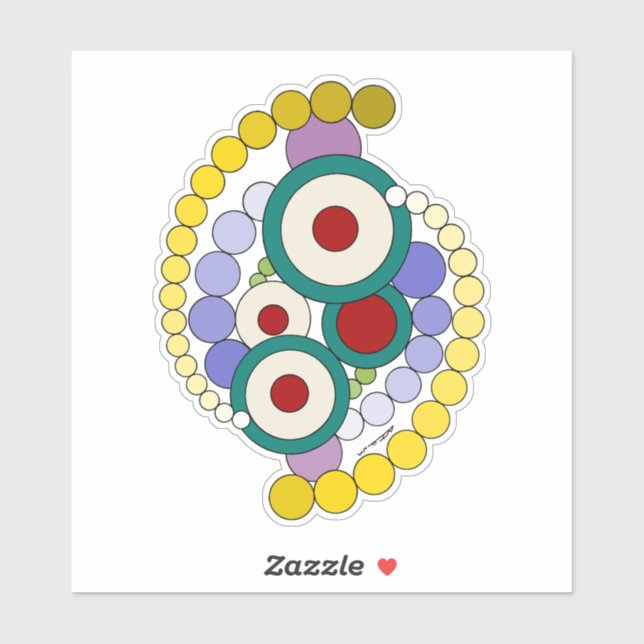 Kreise Abstrakte Artwork Aufkleber (Blatt)