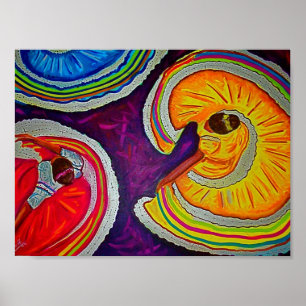 Kreise am Boden Poster