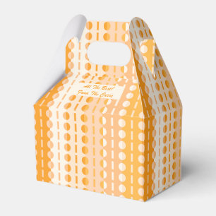 Kreise auf Streifen Orange Peach Ombre Gable Geschenkschachtel