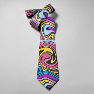 Kreise der abstrakten farbigen Farbenfarben Krawatte