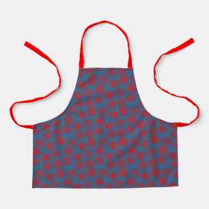 Kreise des roten Herzens Valentinische Geschenke Schürze