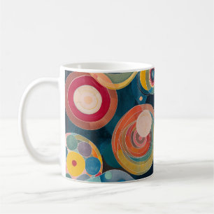 Kreise im Stil von Hilma af Klint aus der Mitte de Kaffeetasse