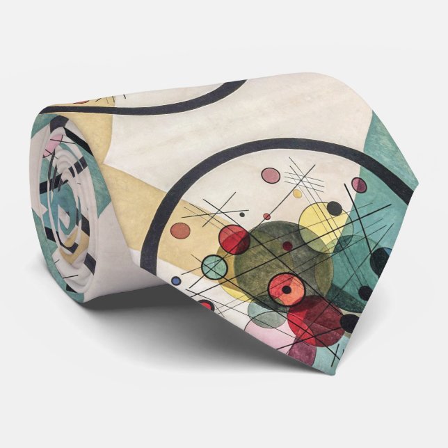 Kreise in einem Kreis - Wassily Kandinsky Neck Tie Krawatte (Gerollt)