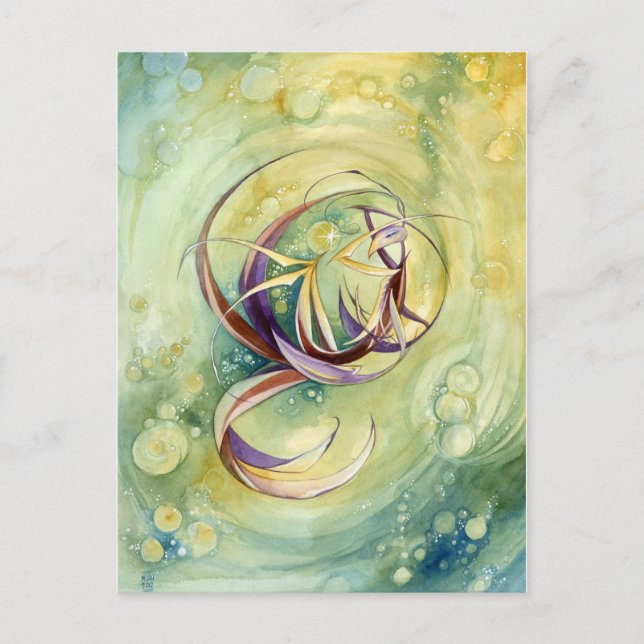 Kreise innerhalb von Kreisen Postkarte (Vorderseite)