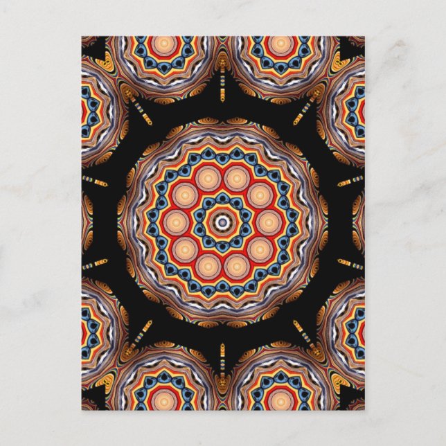 Kreise Kaleidoskop Postkarte (Vorderseite)