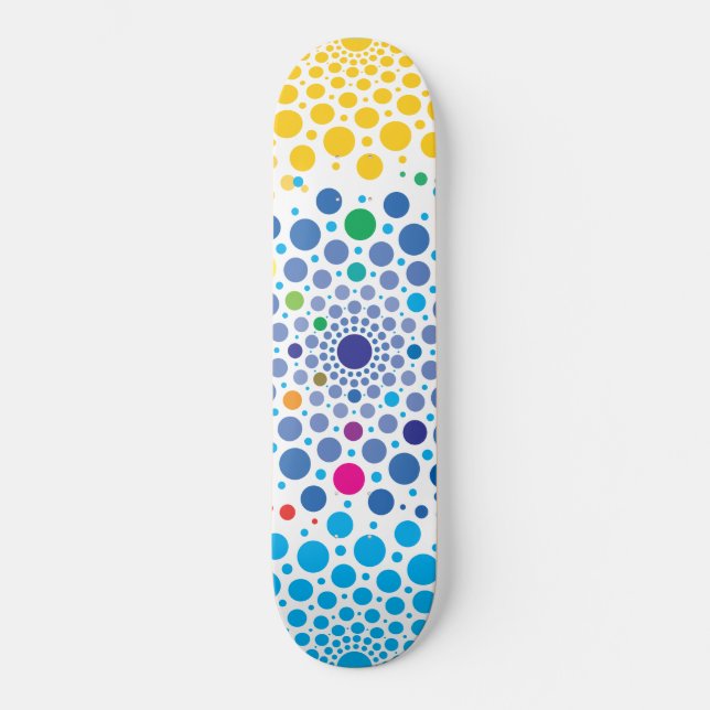 Kreise Mandala 3 Skateboard (Vorderseite)