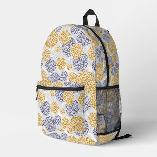 Kreise mit gelber und blauer Leopardenfarbe Bedruckter Rucksack