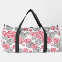 Kreise mit grauem und rotem Leopardenprint