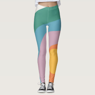 Kreise mit mehrfarbigem Retrostil Leggings