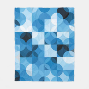 Kreise Nahtlos: Abstrakt Blau Vintag Fleecedecke