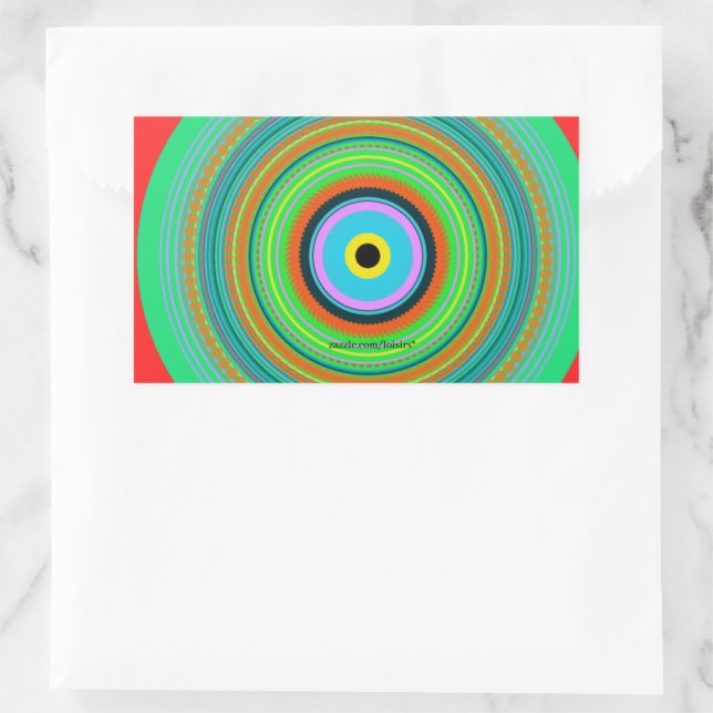 Kreise Rechteckiger Aufkleber (Tasche)