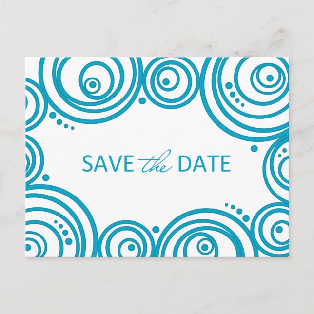 Kreise Save the Date Postkarte (Vorderseite)