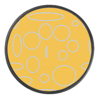 Kreise Schleifen in Orange Eishockey Puck