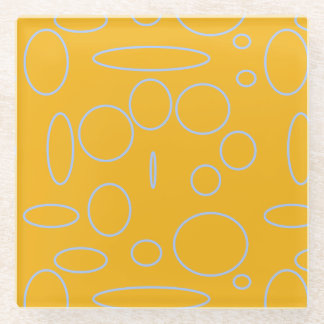 Kreise Schleifen in Orange Glasuntersetzer