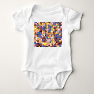 Kreise, Streifen, Vintage Kacheln aus der Mitte de Baby Strampler