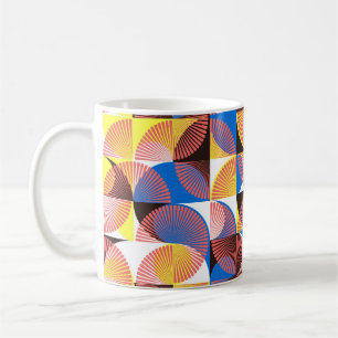 Kreise, Streifen, Vintage Kacheln aus der Mitte de Kaffeetasse
