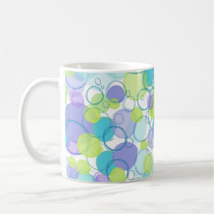 Kreise und Blasen aus coolen Hand Kaffeetasse