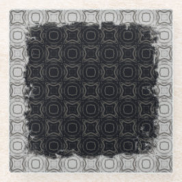 Kreise und Diamanten im Bronzemuster Glasuntersetzer