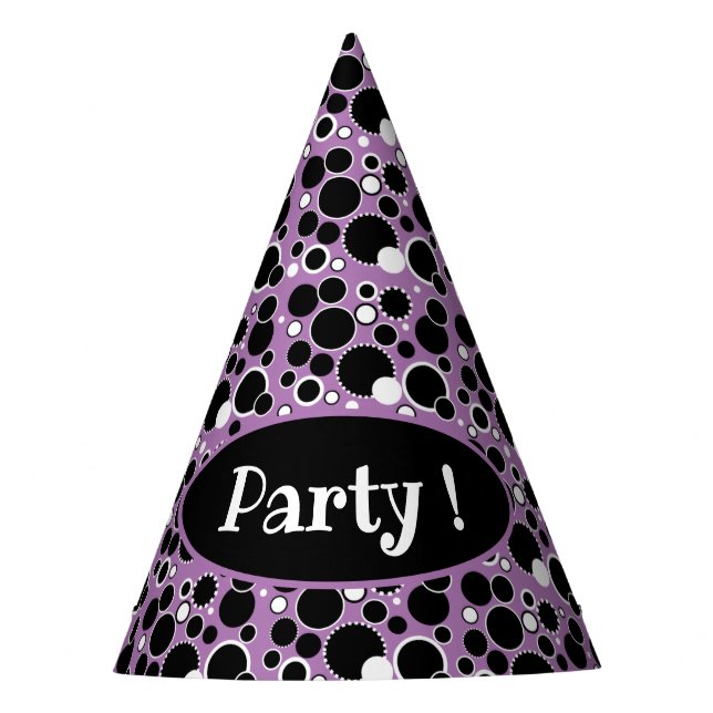 Kreise und Punkte Partyhütchen (Vorderseite)
