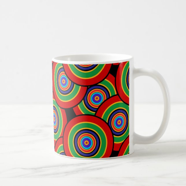Kreise und Ringe Rettro Tasse (Rechts)