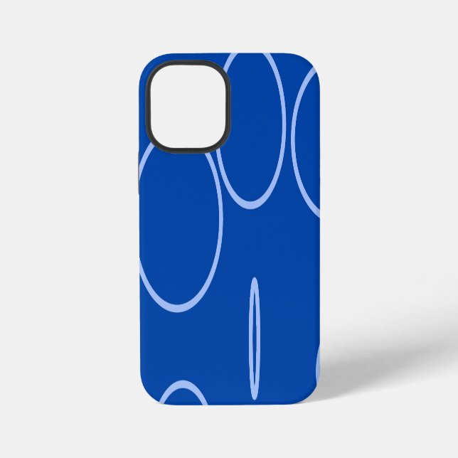 Kreise und Schleifen auf Blue Phone Case iPhone Hülle (Rückseite)