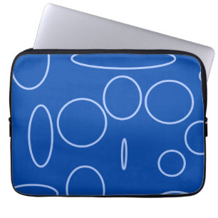 Kreise und Schleifen in Blau Laptopschutzhülle