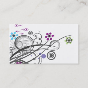 Kreise und Schleifen-Retro Geschäfts-Visitenkarten Visitenkarte