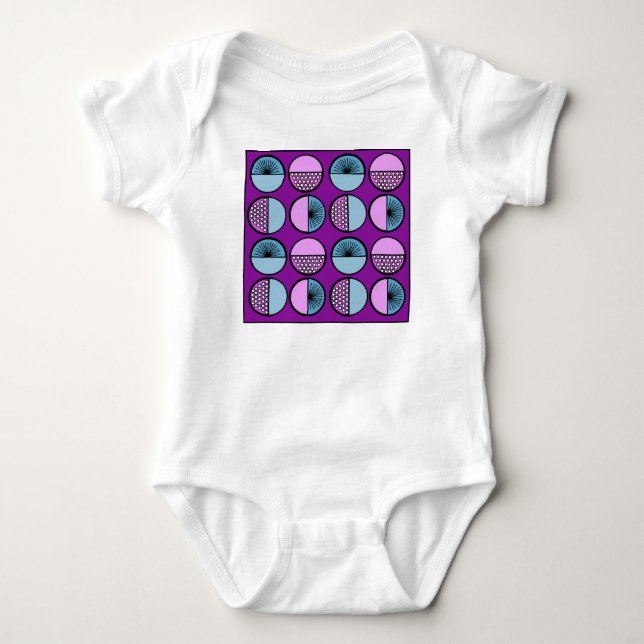 Kreise und Sterne Baby Strampler (Vorderseite)