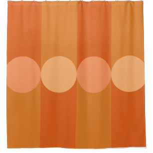 Kreisel der geometrischen Rücken-Streifen Orange Duschvorhang