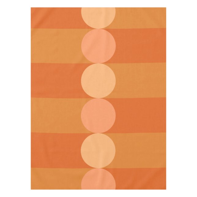 Kreisel der geometrischen Rücken-Streifen Orange Tischdecke (Vorderseite)