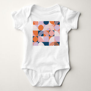 Kreisel Mitte des Jahrhunderts Streifen: geometris Baby Strampler