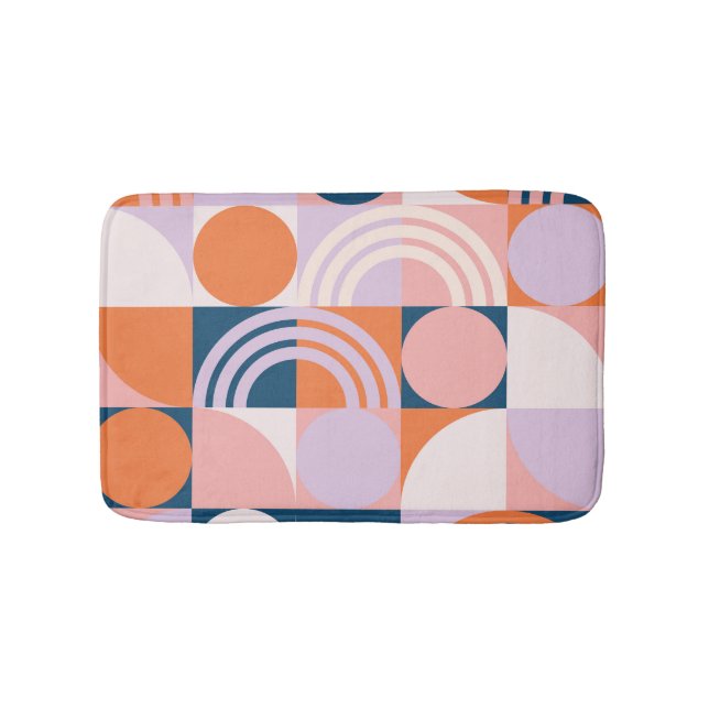 Kreisel Mitte des Jahrhunderts Streifen: geometris Badematte (Vorderseite)