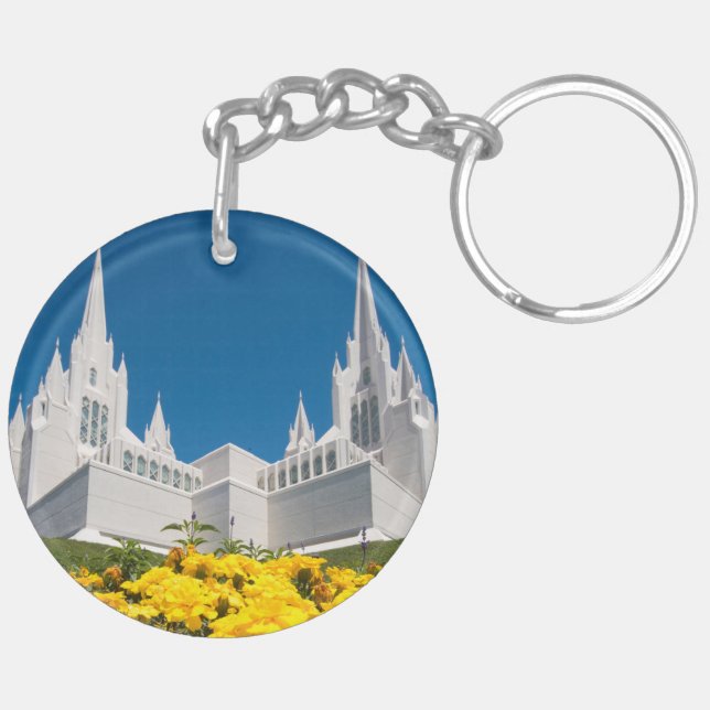 Kreisen Sie (doppelseitigen) Schlüsselanhänger-San Schlüsselanhänger (Rückseite komplett)