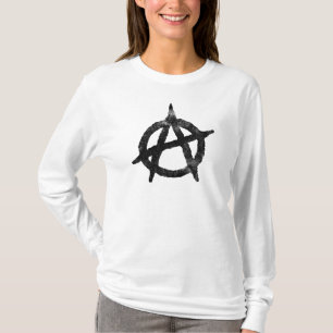 "kreisen Sie ein" Anarchiesymbol ein T-Shirt