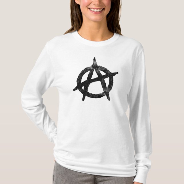 "kreisen Sie ein" Anarchiesymbol ein T-Shirt (Vorderseite)