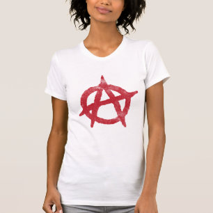"kreisen Sie ein" Anarchiesymbol ein T-Shirt