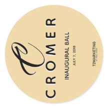KREISETIKETT CHAMPAGNE INAUGURAL BALL STICKER