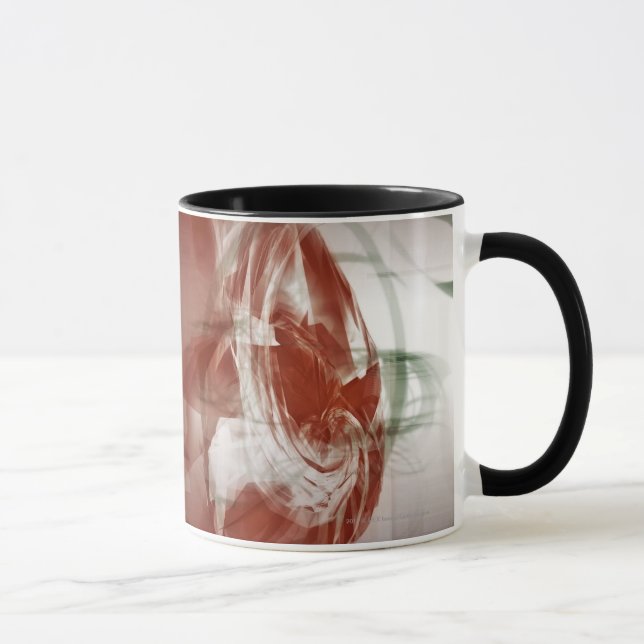 Kreisformen gegen hellen Hintergrund Tasse (Rechts)