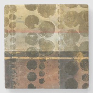 Kreisförmige grüne Tröpfchen Steinuntersetzer