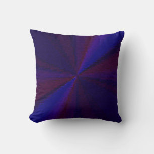 Kreisförmiger Farbverlauf-Patchwork Blau zu Lila Kissen